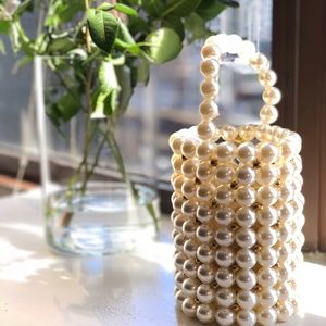 Lovers + Friends mini pearls bag